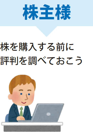 株主様 株を購入する前に評判を調べておこう